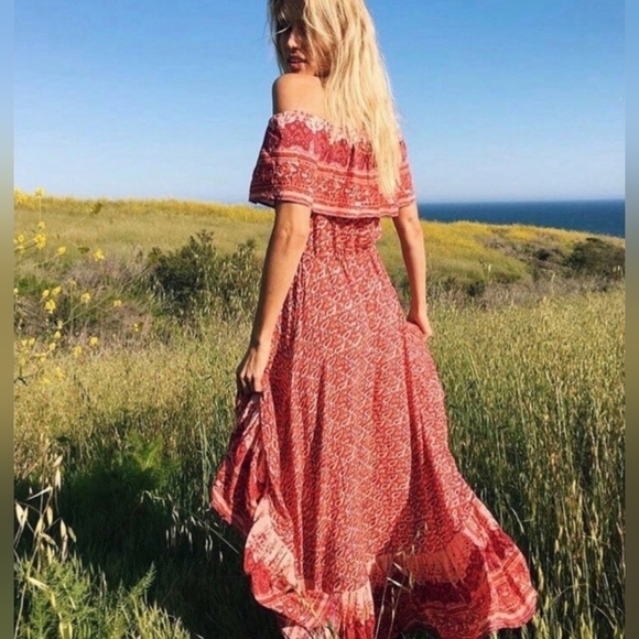 Nightcap Clothing Red Floral Boho Samba Dress - Picture 8 of 11